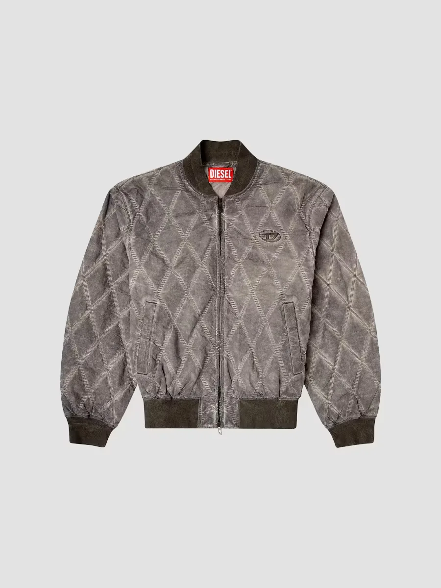 Treat Diamond-Quilted Bomber Jacket by Diesel