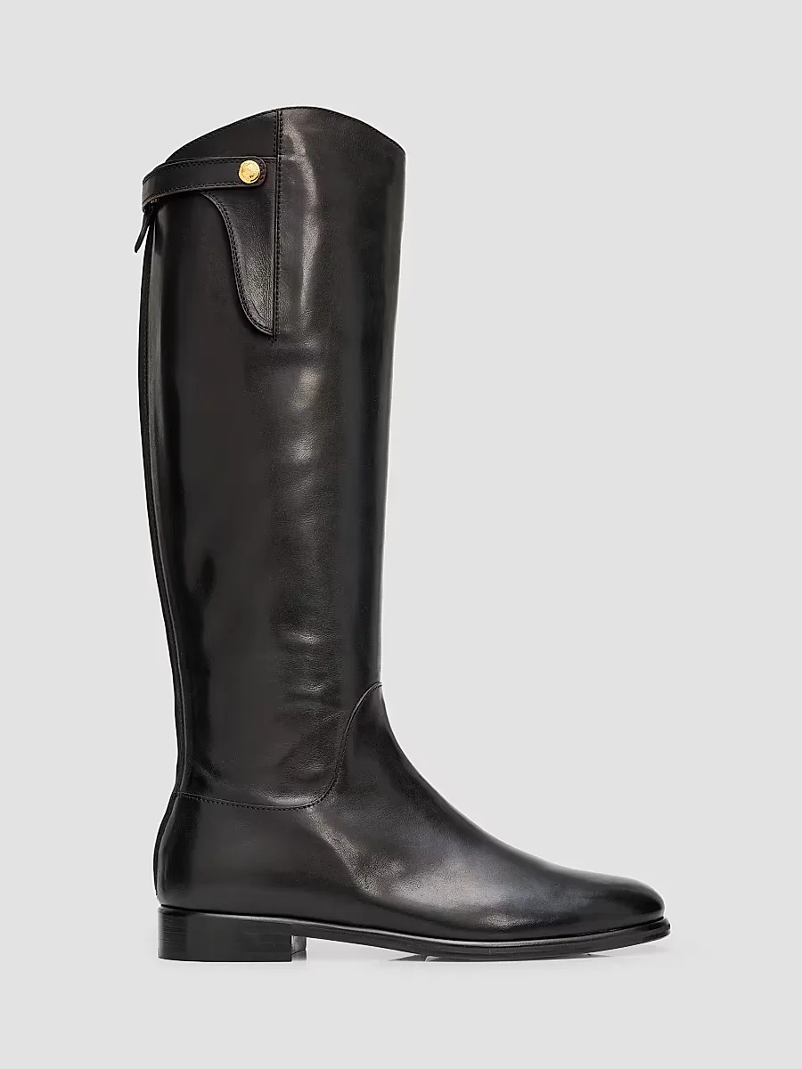 Knee-High Leather Riding Boots by Pollini