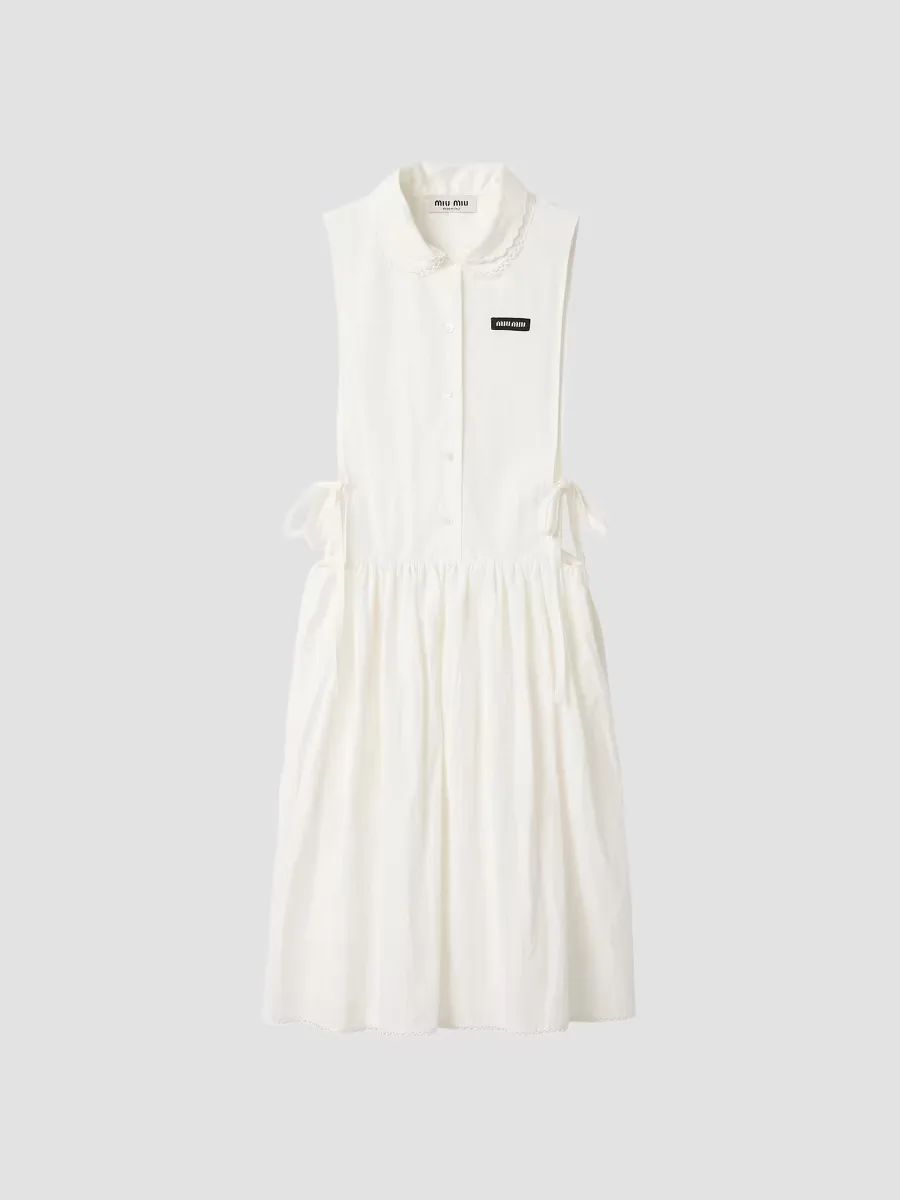 Slubbed Poplin Dress