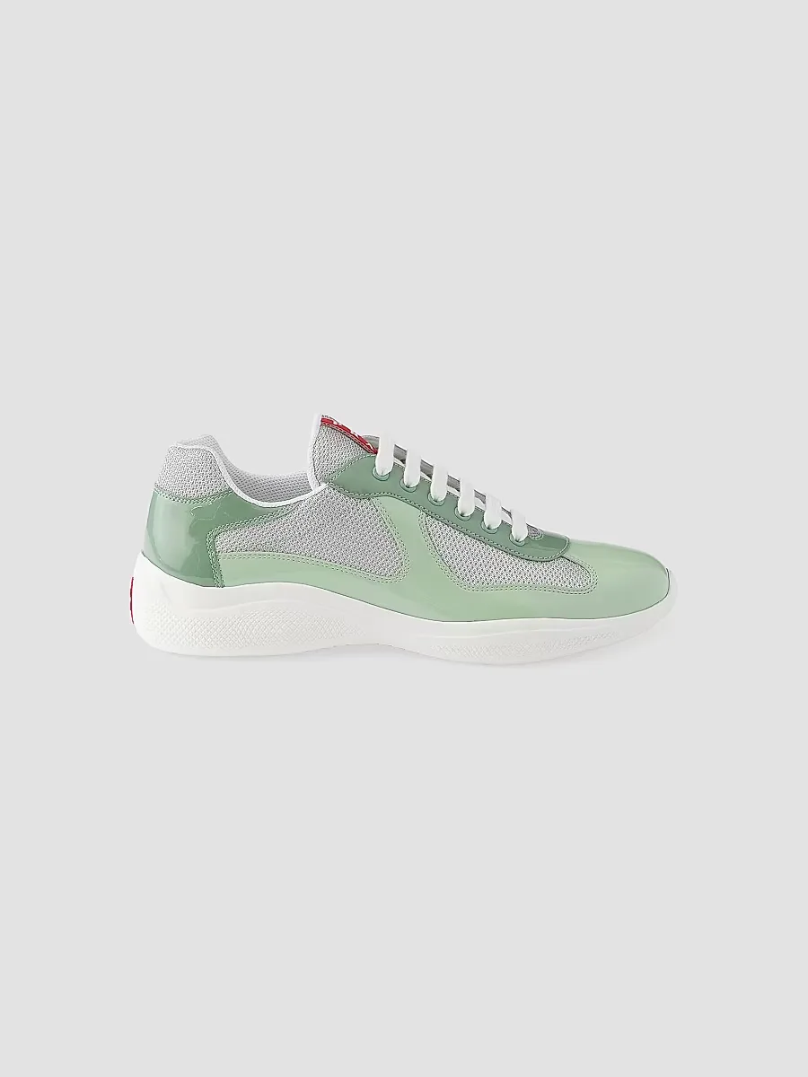 Prada Patent Leather and Technical Fabric Americas Cup Sneakers
