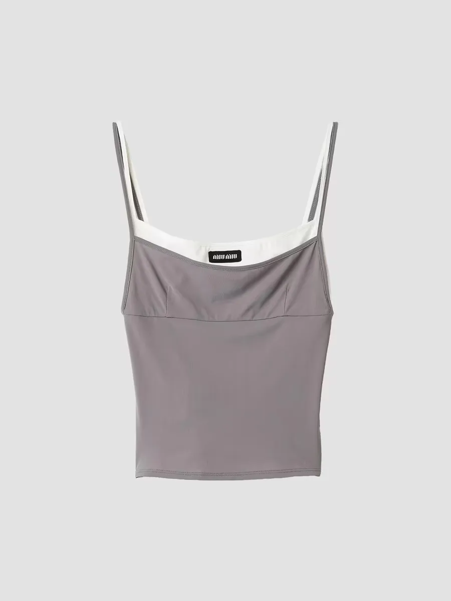 Stretch Jersey Top by Miu Miu