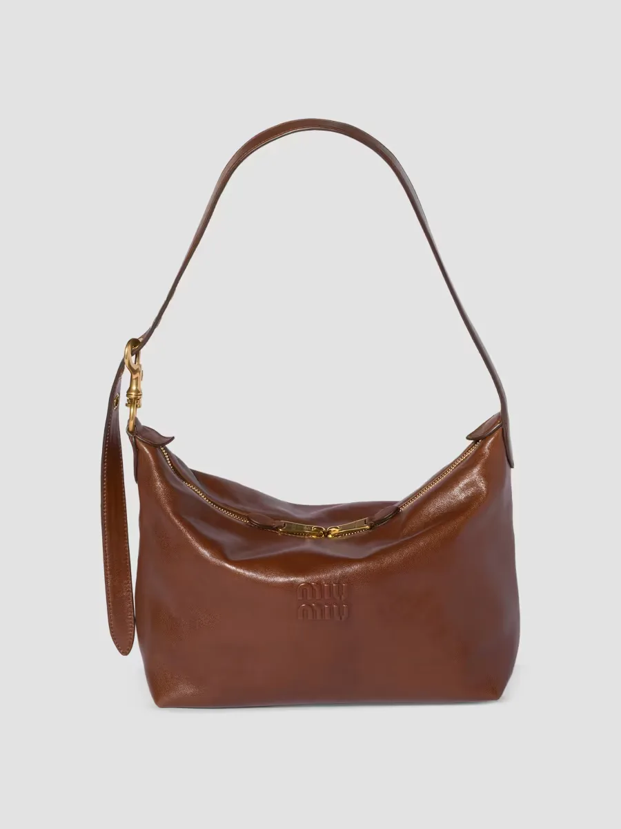 Spirit Nappa Leather Shoulder Bag by Miu Miu