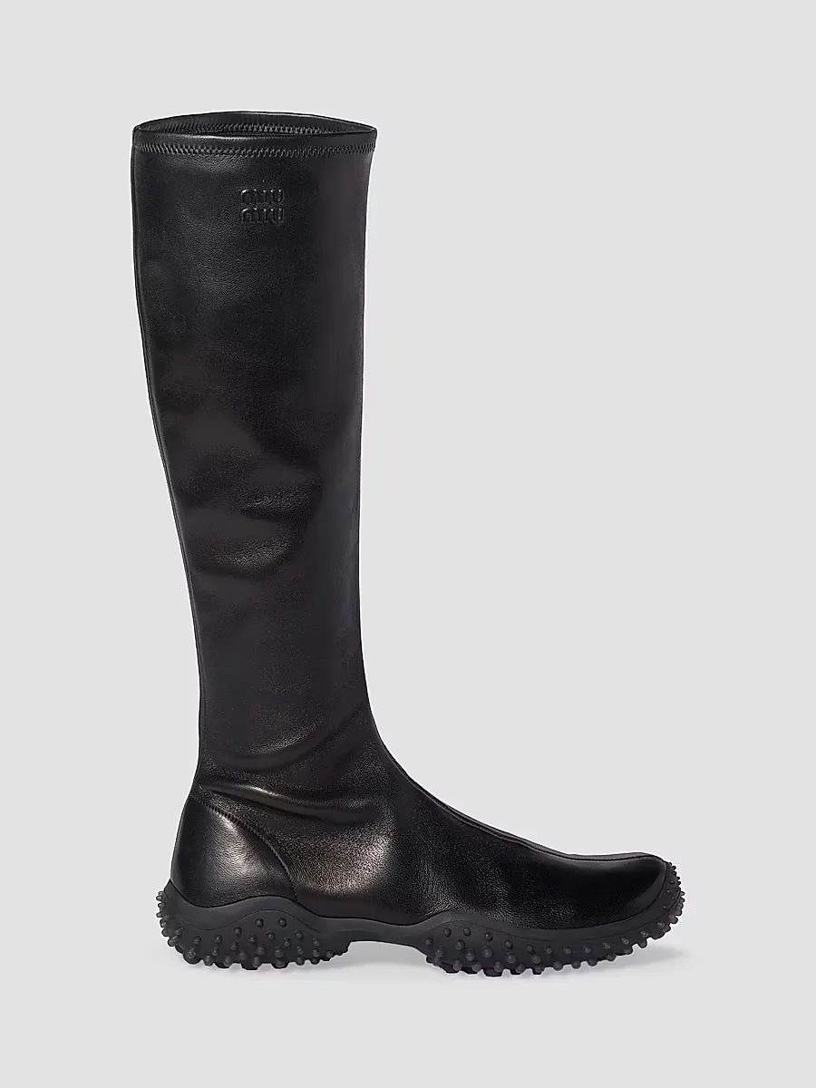 Stretch Nappa Leather Boots by Miu Miu