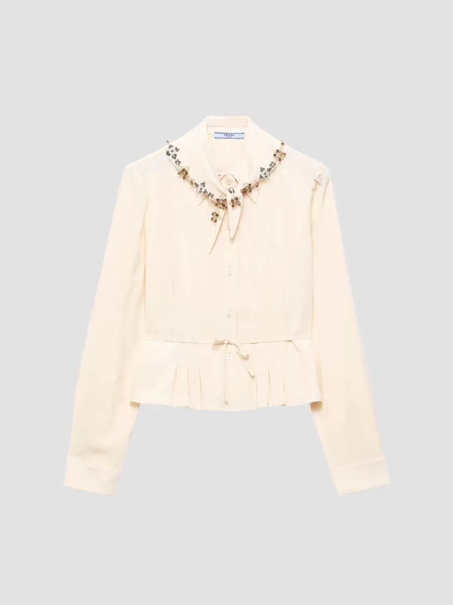 Silk Marocain Shirt by Prada