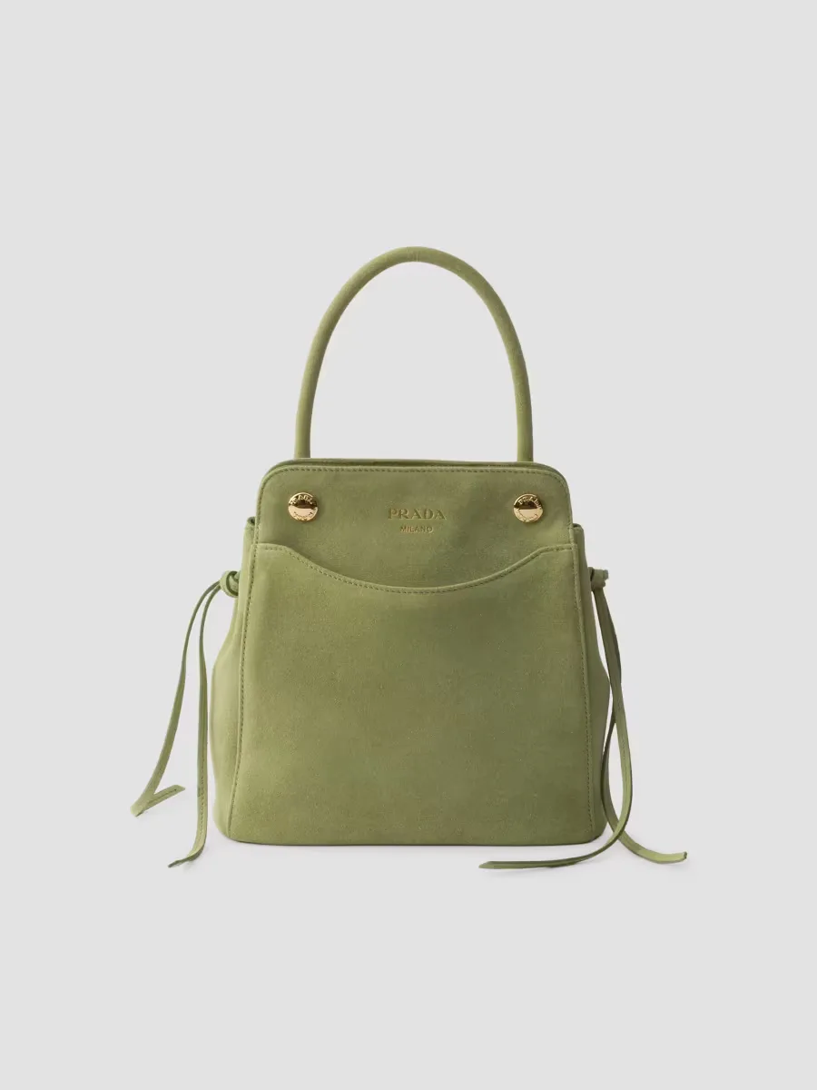 Prada Carry Mini Suede Handbag by Prada