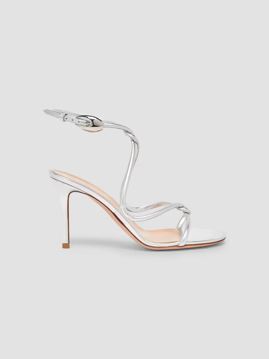 Mamba 85MM Metallic Leather Sandals
