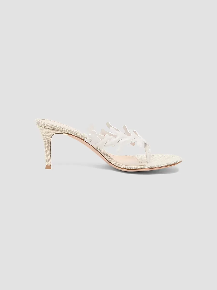 Paros 70MM Leather Slip-On Sandals by Gianvito Rossi