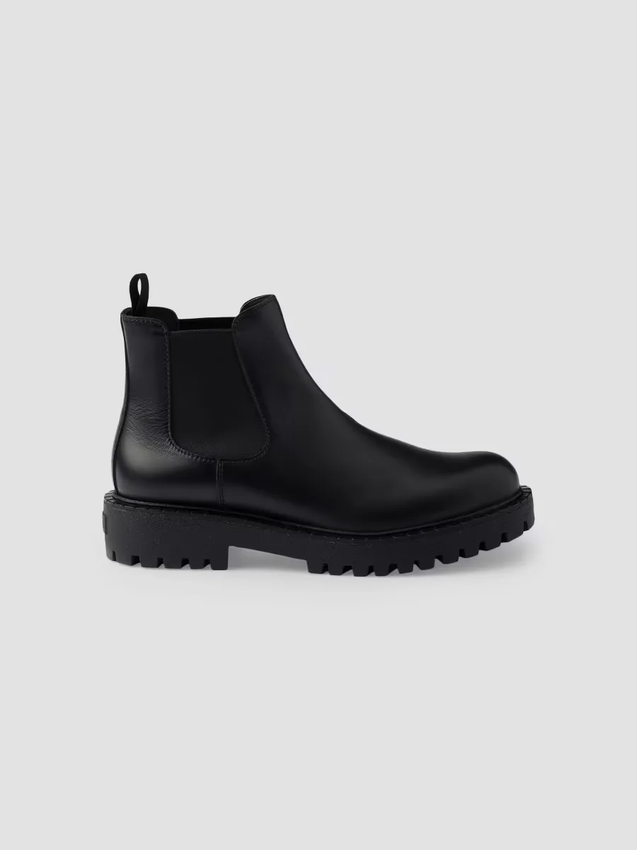 Leather Chelsea Boots by Prada