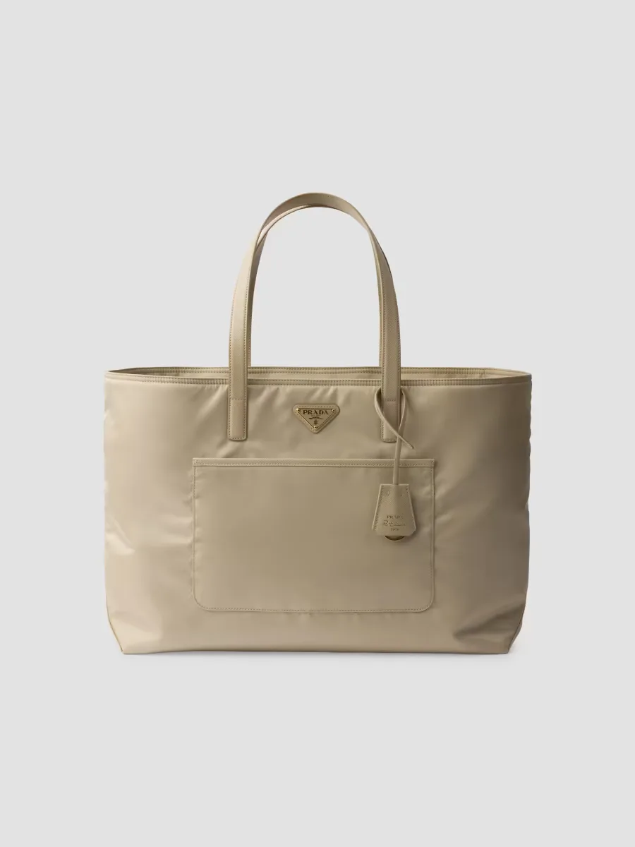 Re-Edition 1978 Large Re-Nylon and Saffiano Leather Tote Bag