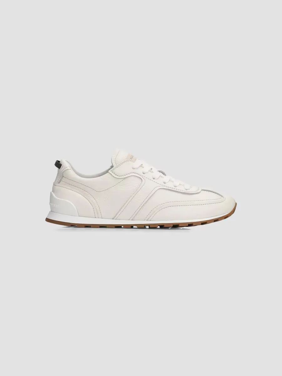 Soft Grain Leather Low-Top Sneakers
