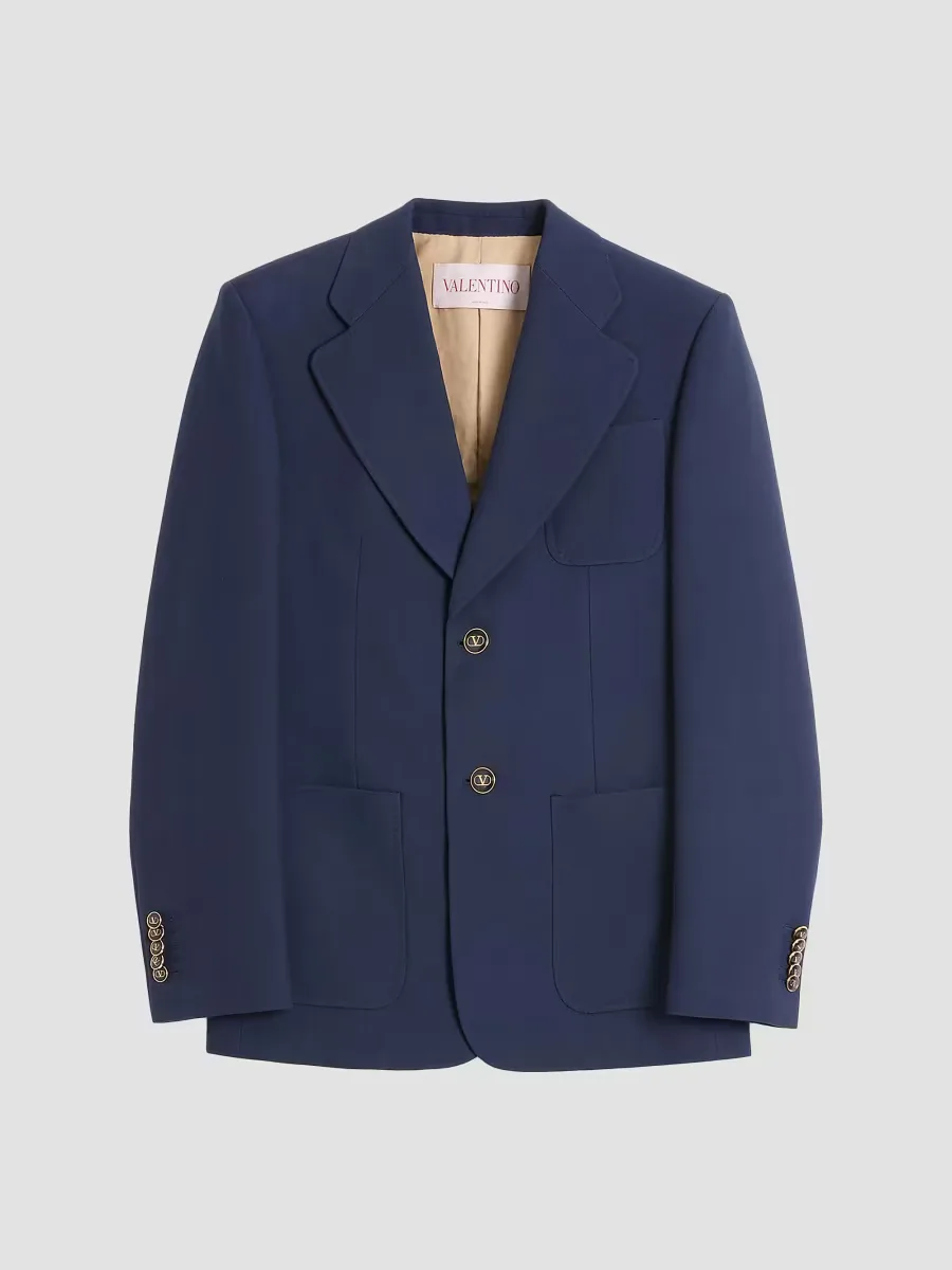 Single-Breasted Wool Gabardine Jacket by Valentino
