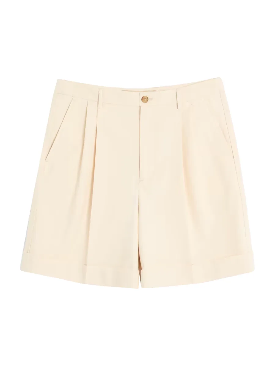 Cotton Canvas Cuffed Bermuda Shorts by Valentino