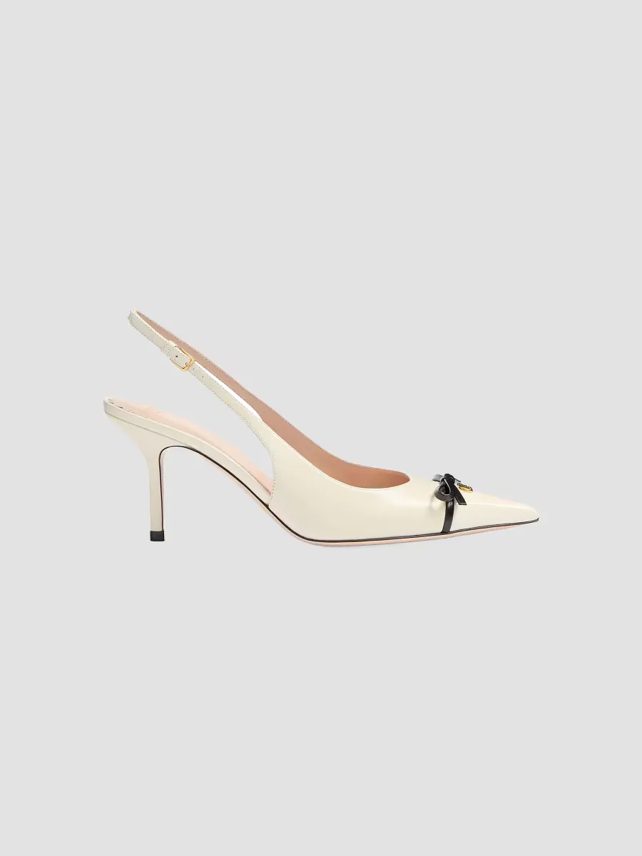 Bepointy Slingback Pumps 80MM in Patent Leather by Valentino
