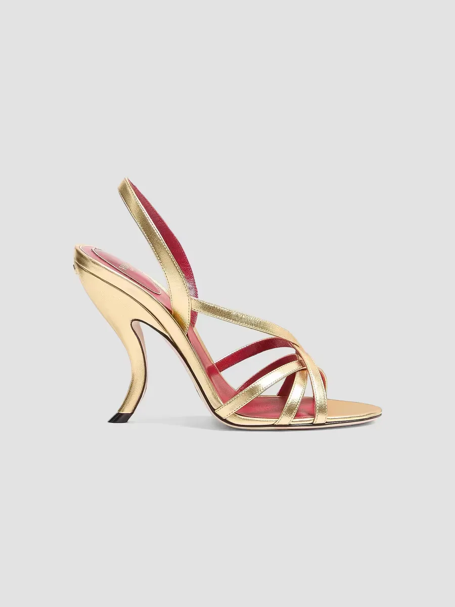 Fetishique 105MM Sandals in Laminated Nappa