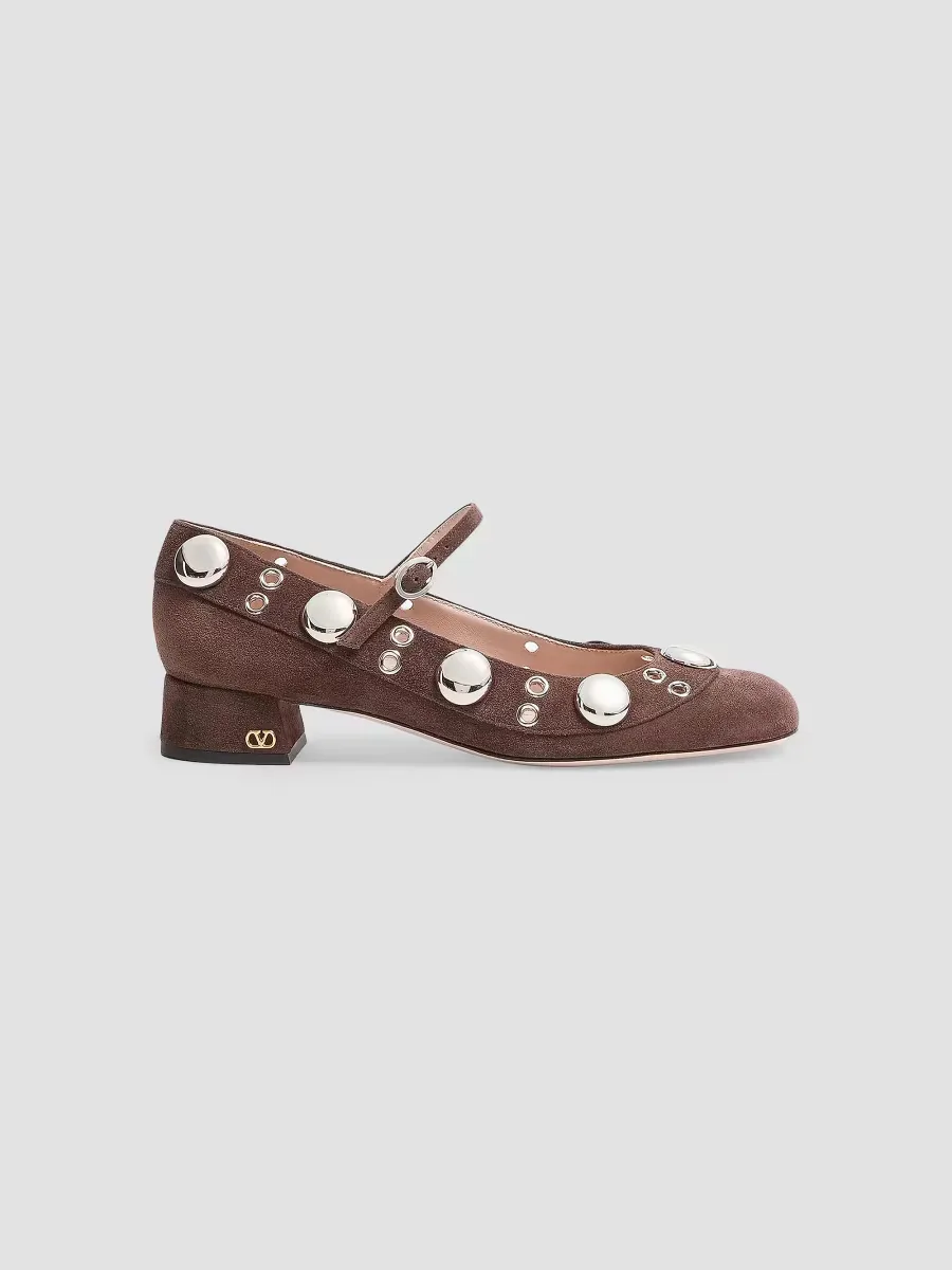 Nellcte Mary-Jane 30MM Pumps in Crust Leather by Valentino