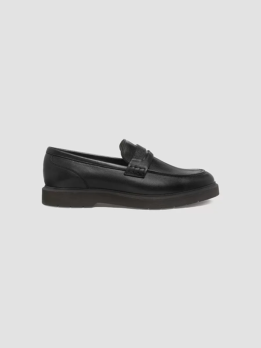 Leather Penny Loafers by Brunello Cucinelli