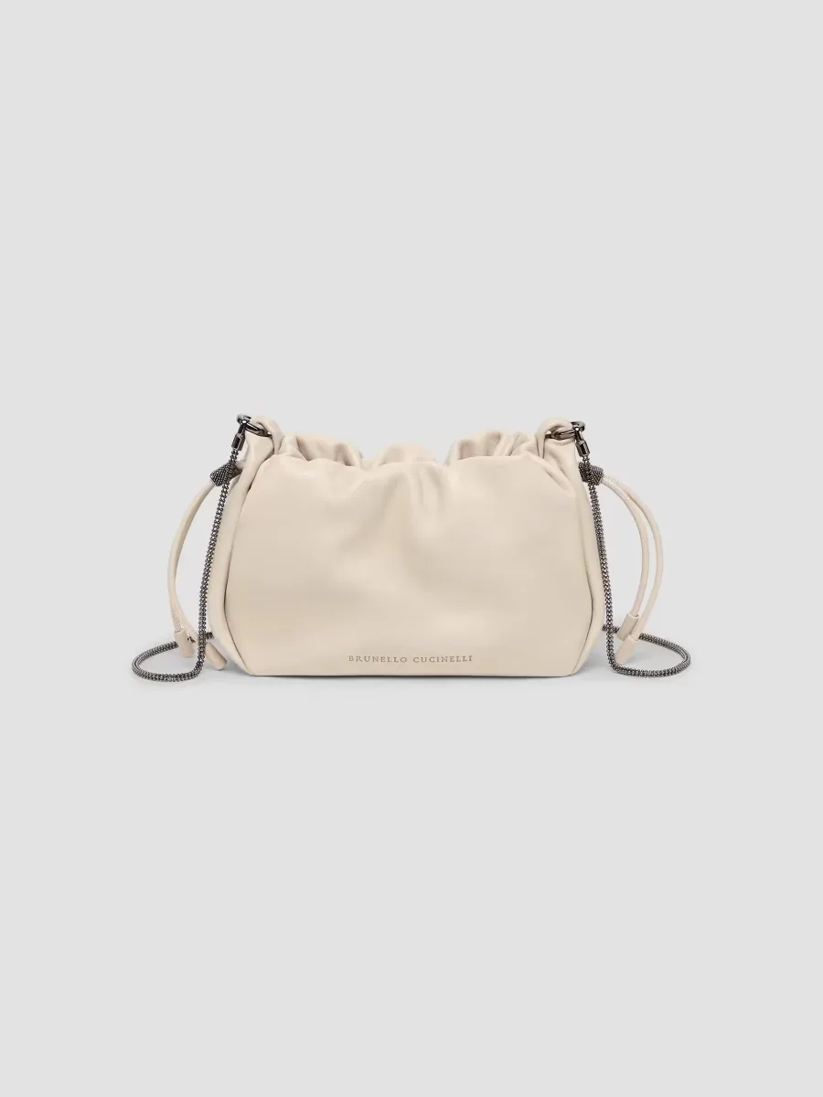 Mellow Mini Bucket Bag in Soft Leather by Brunello Cucinelli