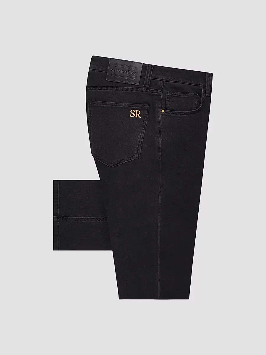 Cotton and Cashmere Tapered Jeans by Stefano Ricci