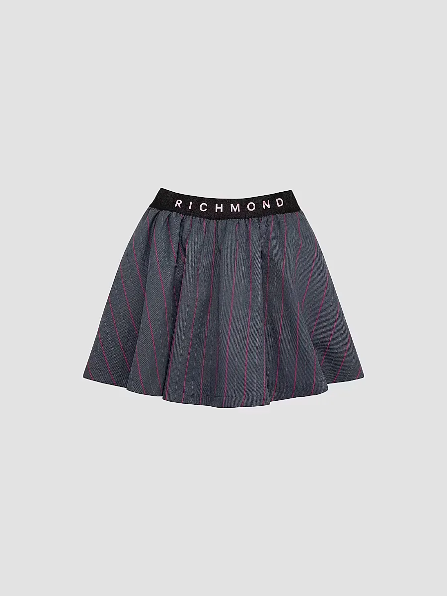 John Richmond x Eva Leah Striped Suiting Skirt by X