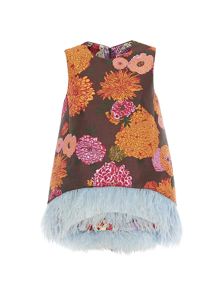 La Scala Top with Feathers - Jacquard by La Doublej