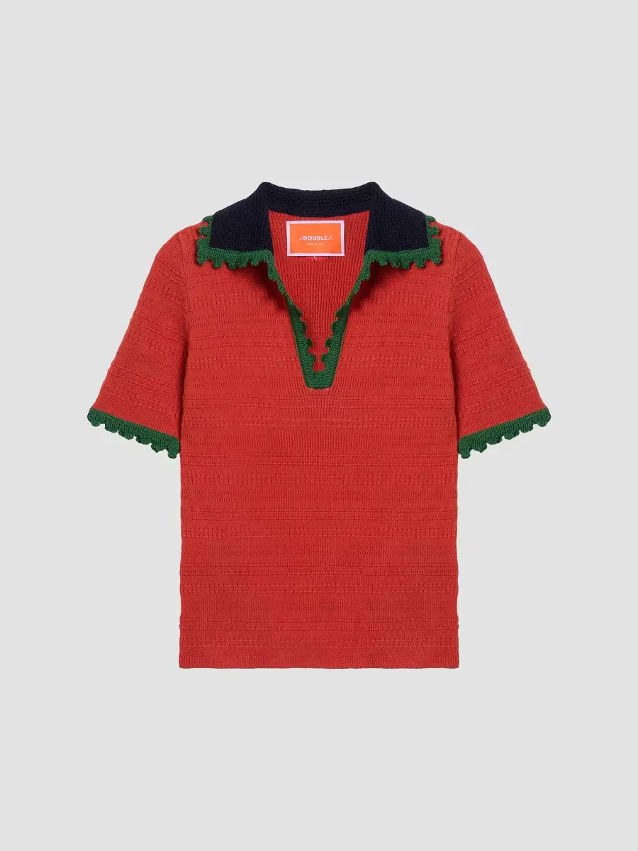 Picket Polo Top by La Doublej