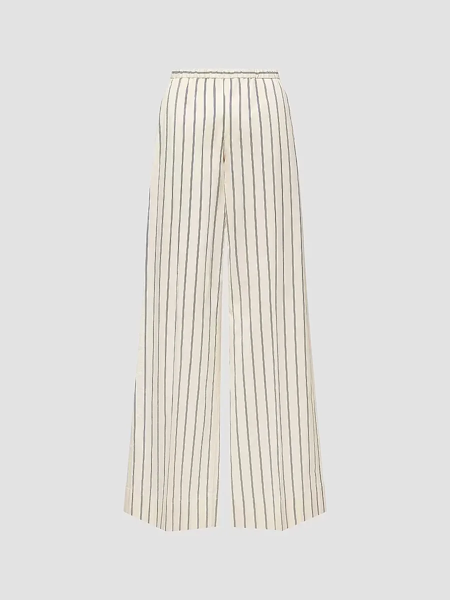 Striped Pants in Cotton and Silk by Moncler