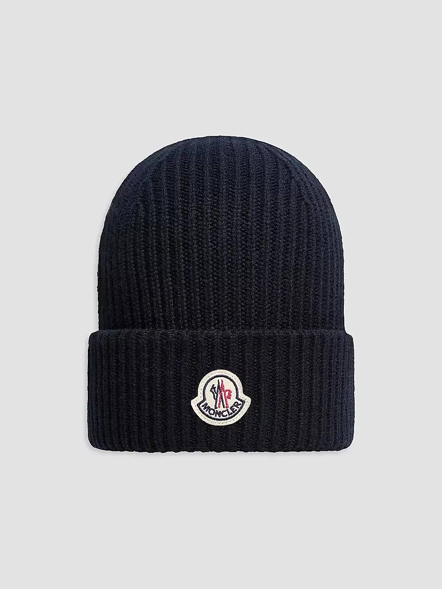 Beanie Hat in Wool & Cashmere Blend by Moncler