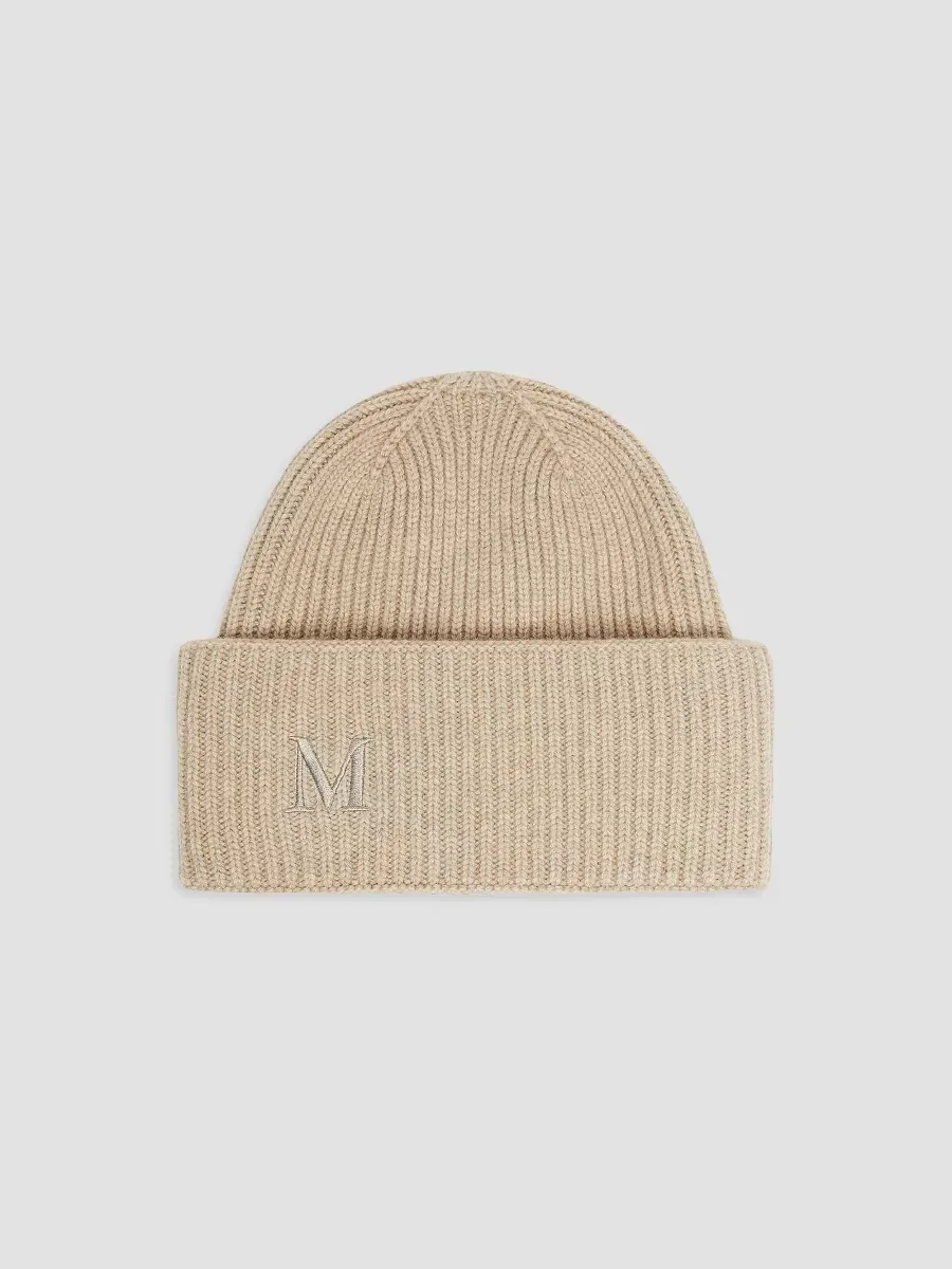 Rib Knit Cashmere Beanie Hat by Max Mara