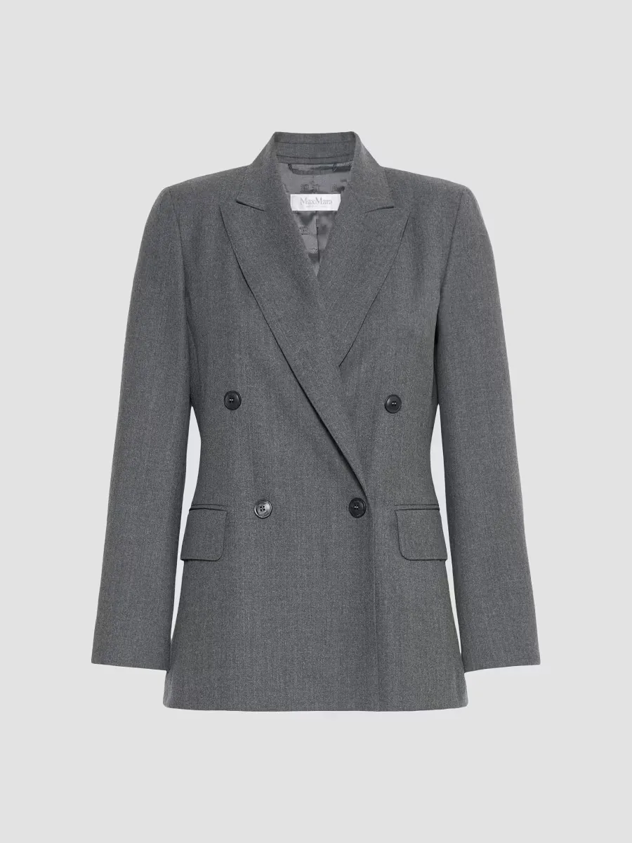 Double Breasted Wool Flannel Blazer by Max Mara