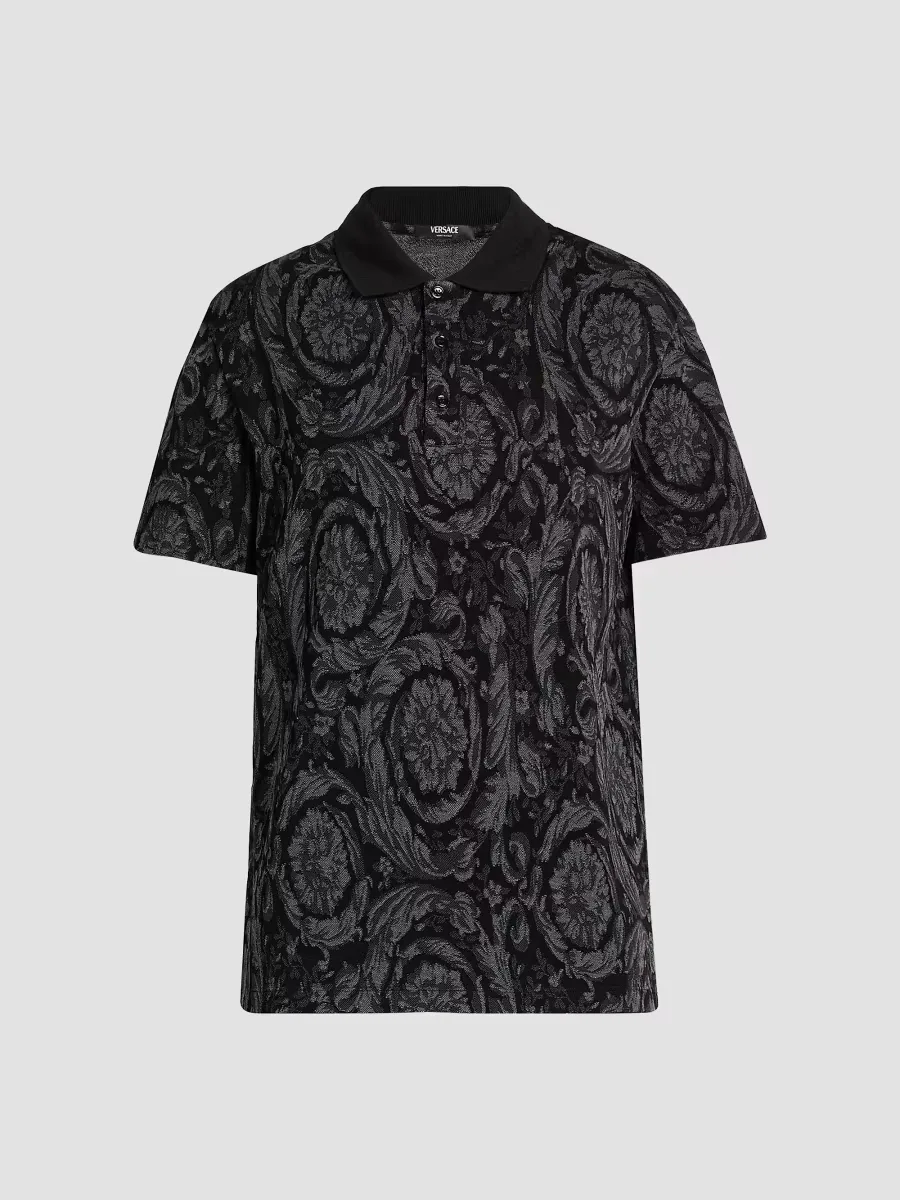 Barocco Piqu Polo by Versace