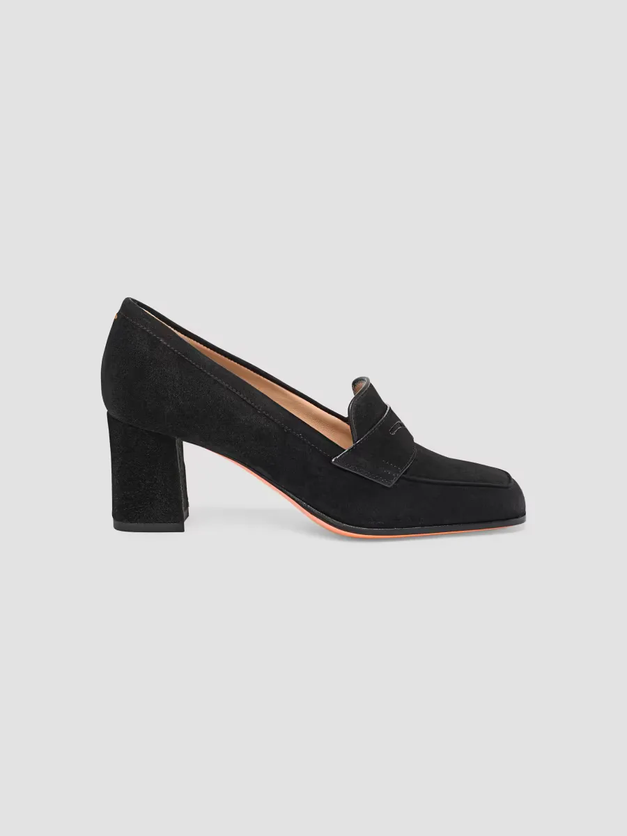 Carla 65MM Suede Penny Loafer Pumps