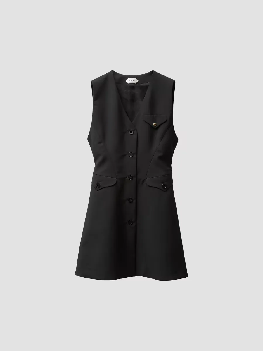Lightweight Wool-Mohair Minidress