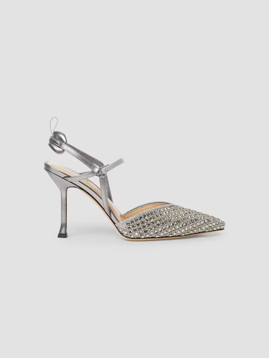 Colibr Embellished 95MM Leather Slingback Pumps