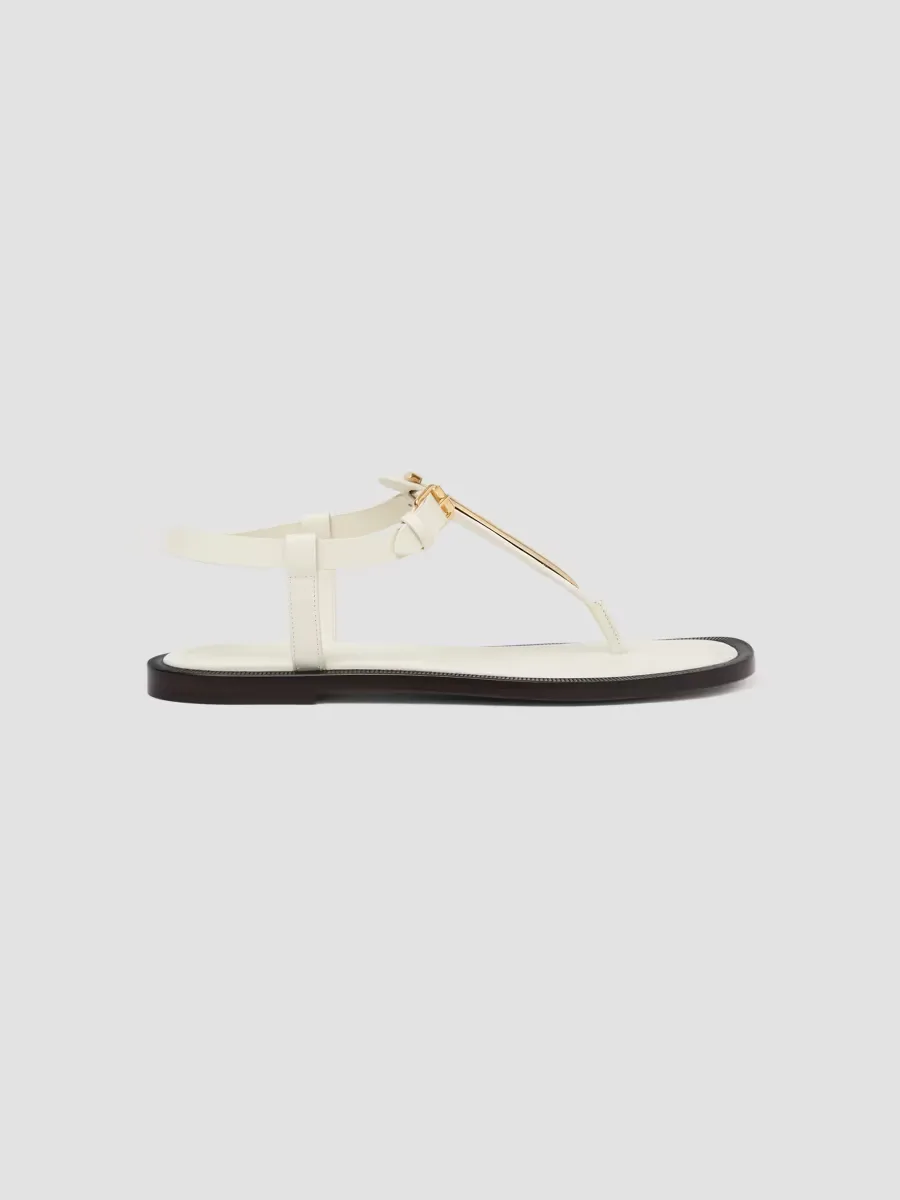 Artiglio Leather Flat Sandals by FENDI