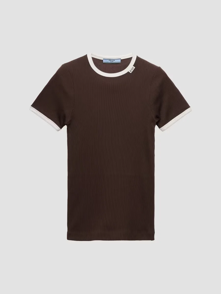 Ribbed Knit Top by Prada