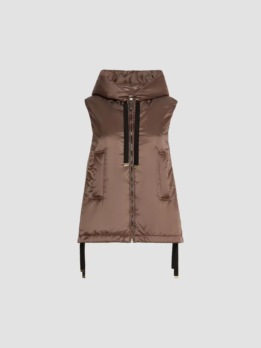 Padded Hooded Gilet in Water Repellent Canvas