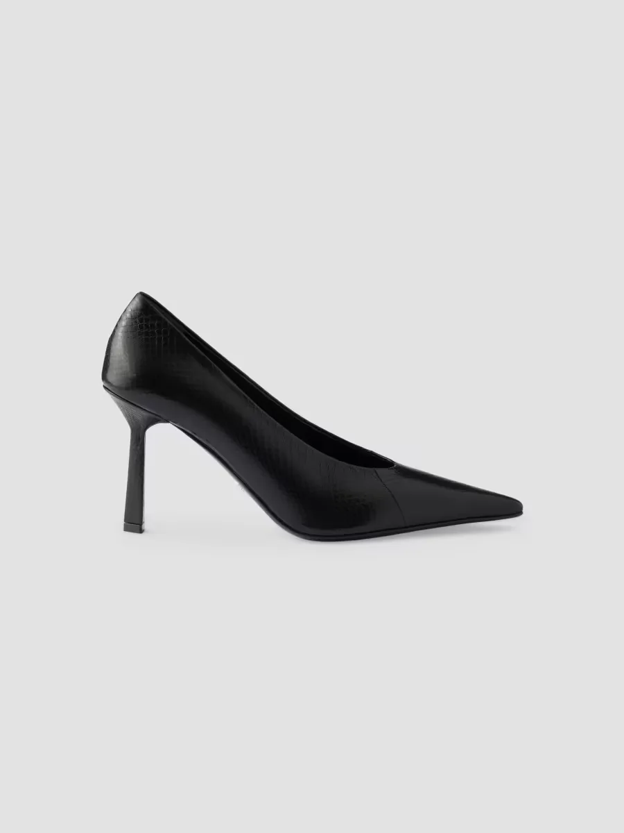 Ayers Leather Pointy Toe Pumps by Prada