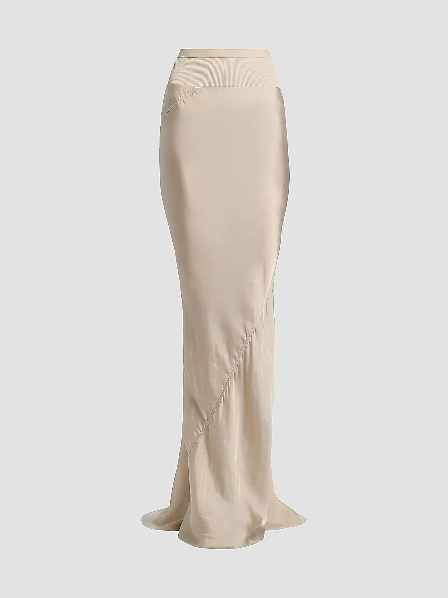 Coda Mix-Media Maxi Skirt by Rick Owens