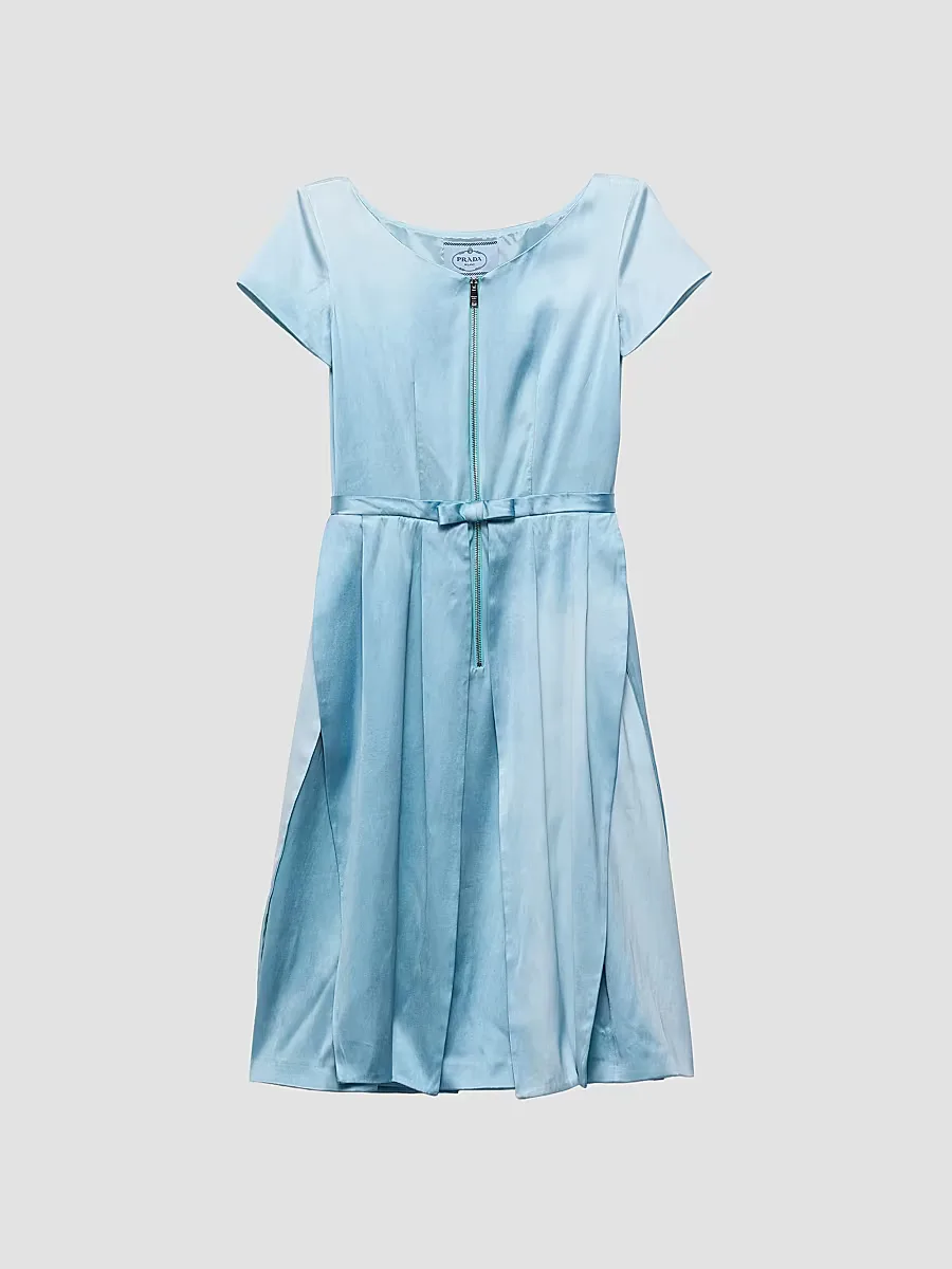 Washed Silk Duchesse Dress by Prada
