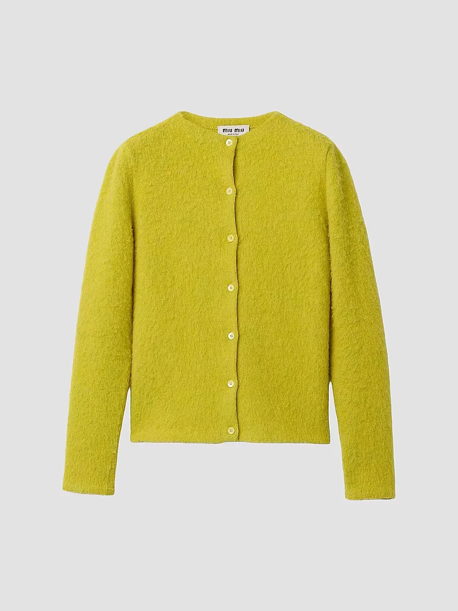 Wool Cardigan by Miu Miu