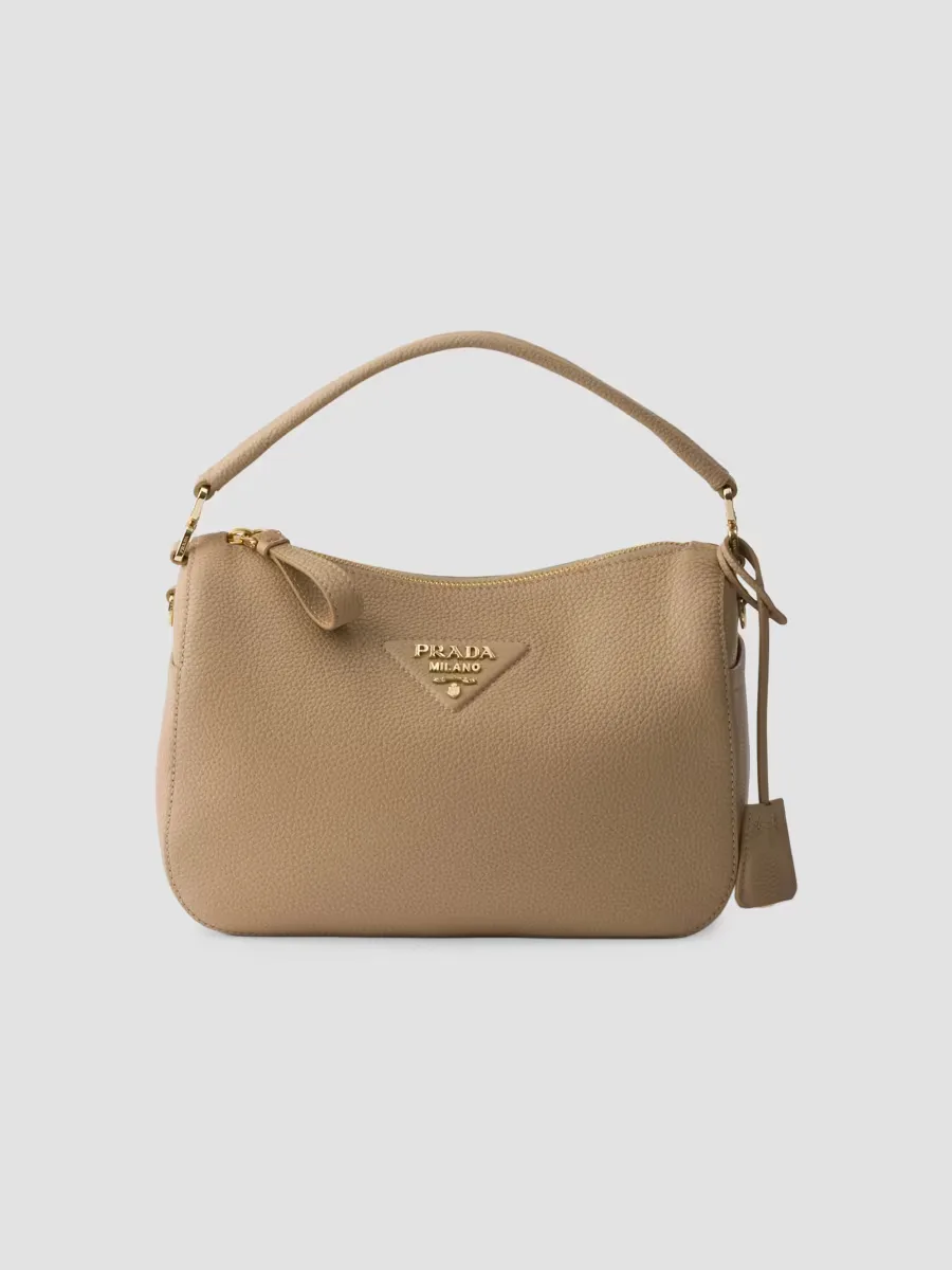 Small Leather Top Handle Bag by Prada
