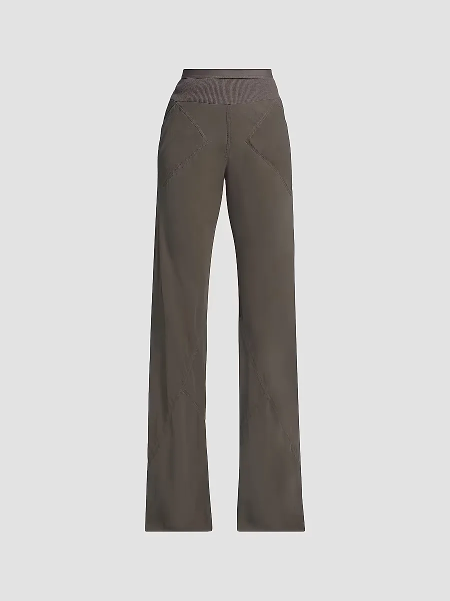 Bias-Cut Silk Mid-Rise Pants by Rick Owens