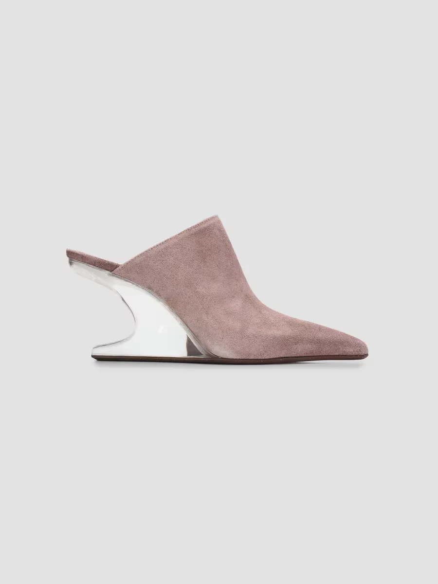 Cantilever 8 Sabot Sharp Suede Mules by Rick Owens
