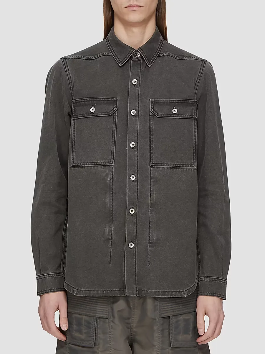 Drkshdw by Rick Owens Denim Fitted Outershirt by Rick Owens