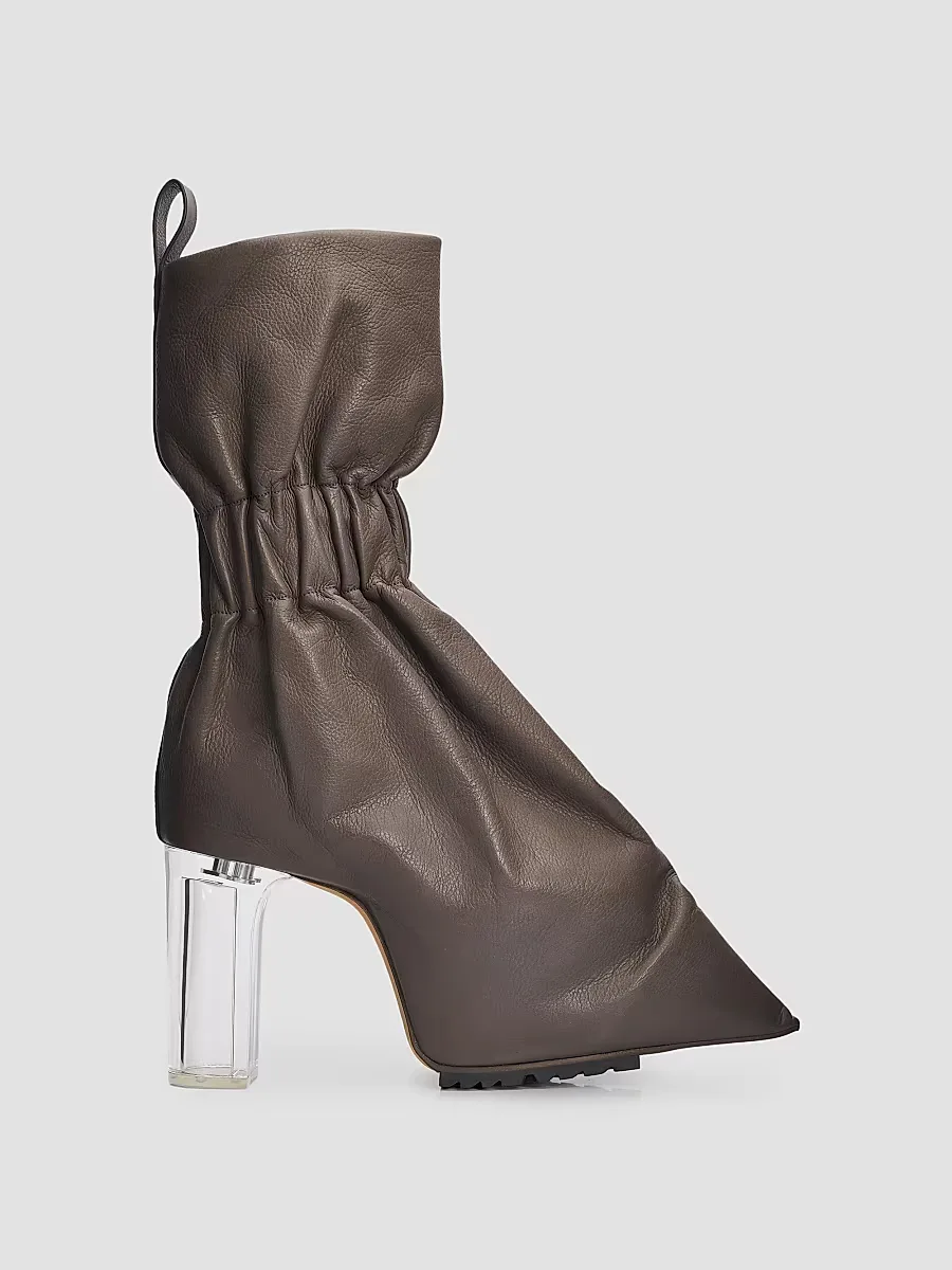 Cuffed Taquito Leather Boots by Rick Owens