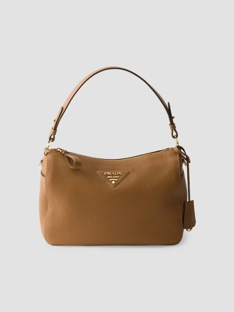 Medium Leather Shoulder Bag by Prada