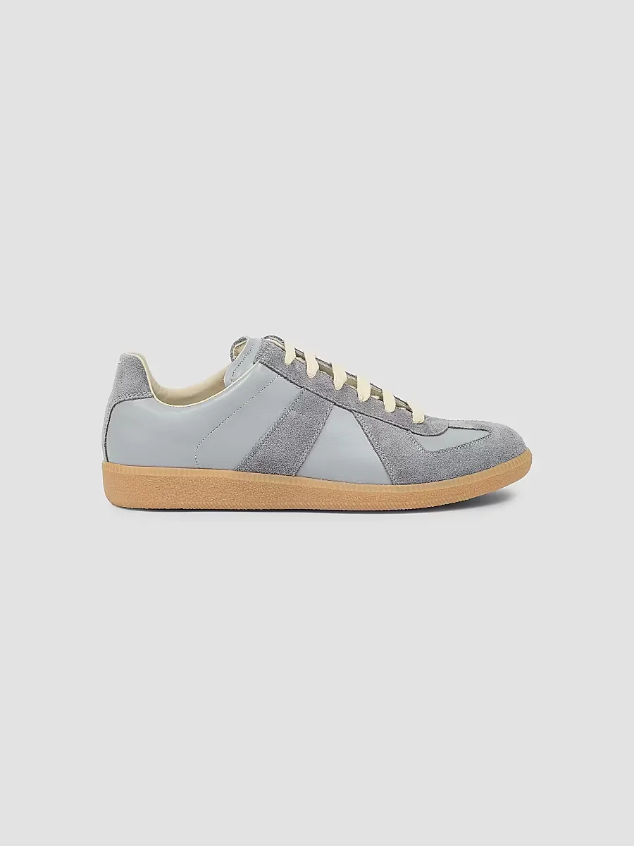 Replica Leather & Suede Sneakers by Maison Margiela