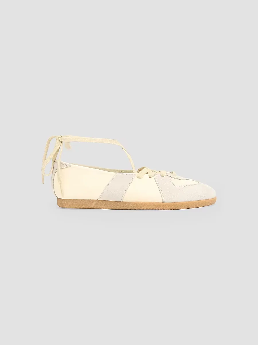 Replica Leather Lace-Up Ballet Flats by Maison Margiela