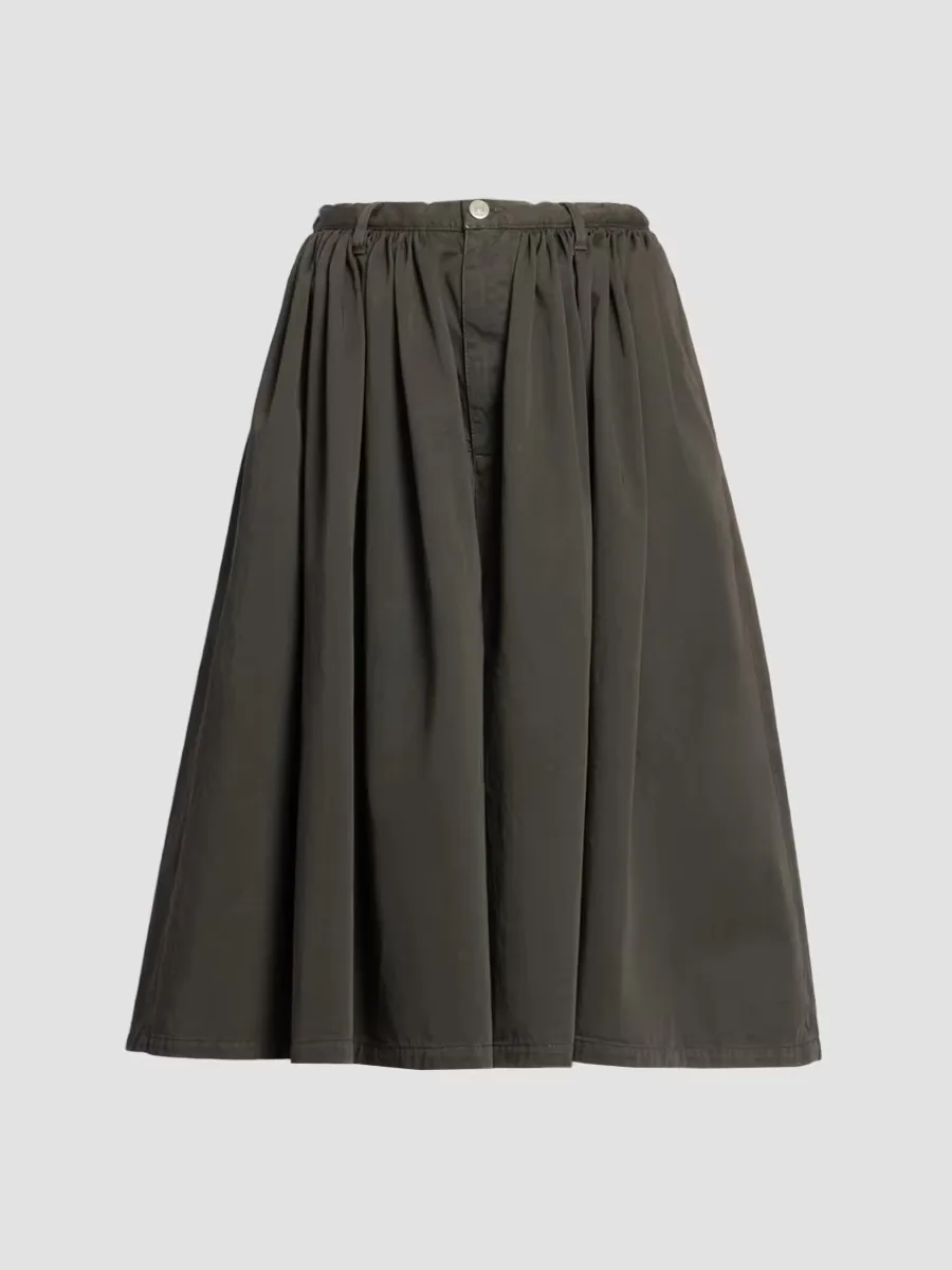 Pleated Cotton Shorts by Martin Margiela