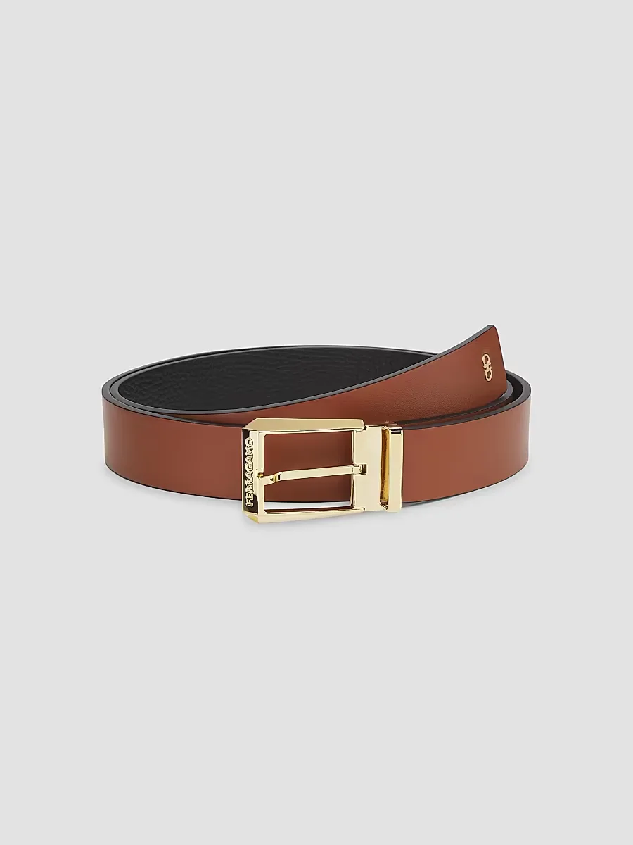Cut-to-Size Double Adjustable Leather Belt by Ferragamo